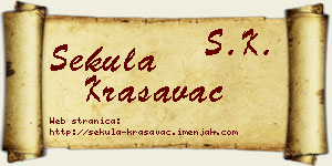 Sekula Krasavac vizit kartica